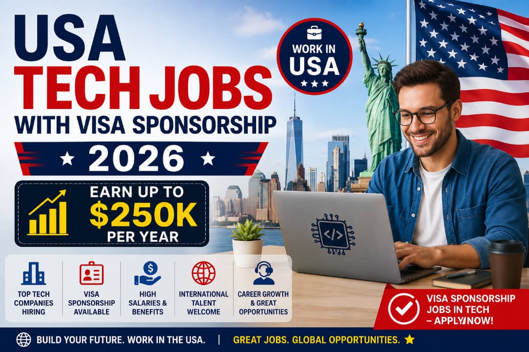 USA Tech Jobs with Visa Sponsorship 2026: Earn Up to $250K Per Year