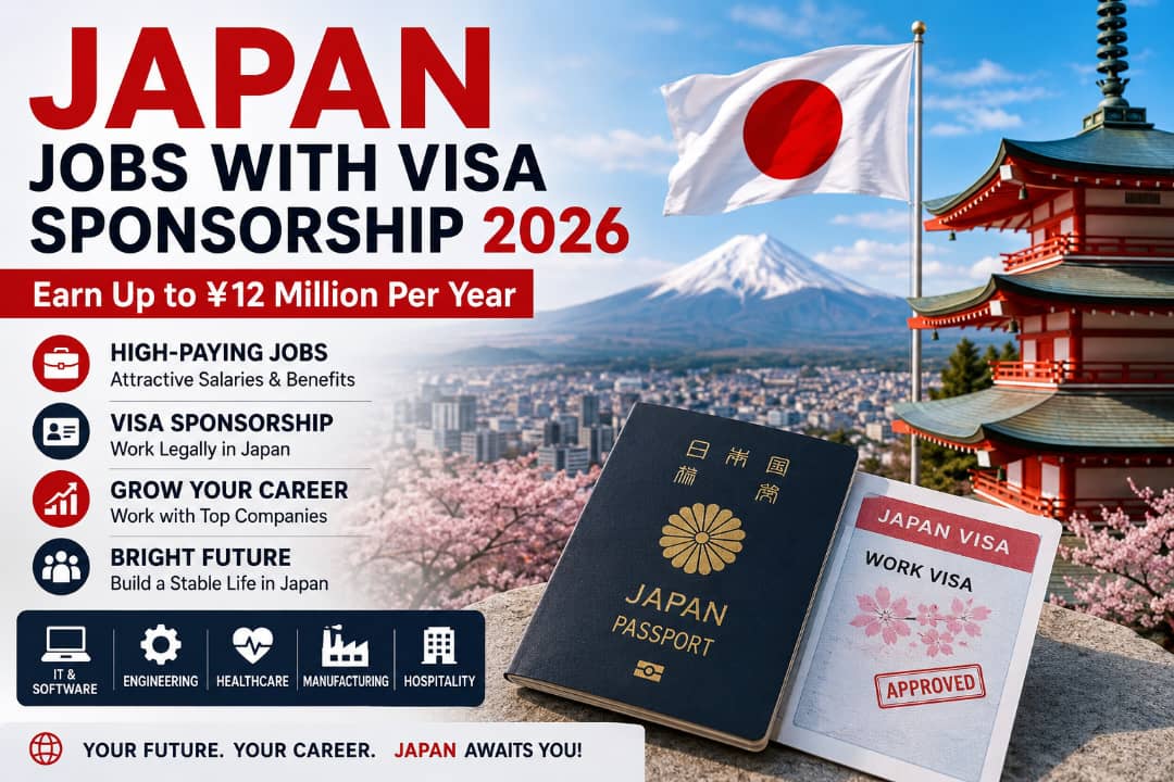 Japan Jobs with Visa Sponsorship 2026: Earn Up to ¥12 Million Per Year
