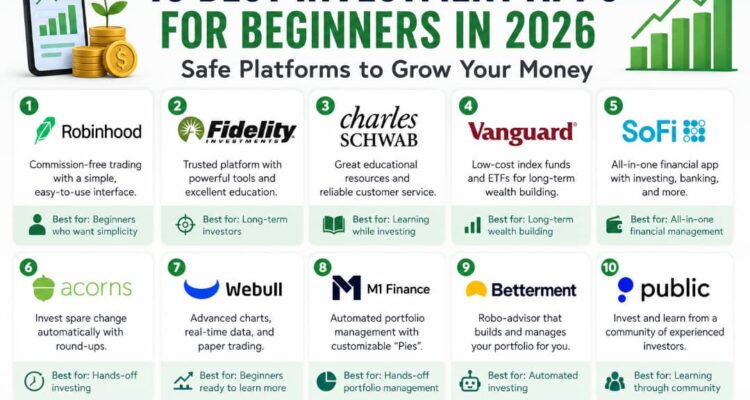Best Investment Apps for Beginners in 2026: 10 Safe Platforms to Grow Your Money