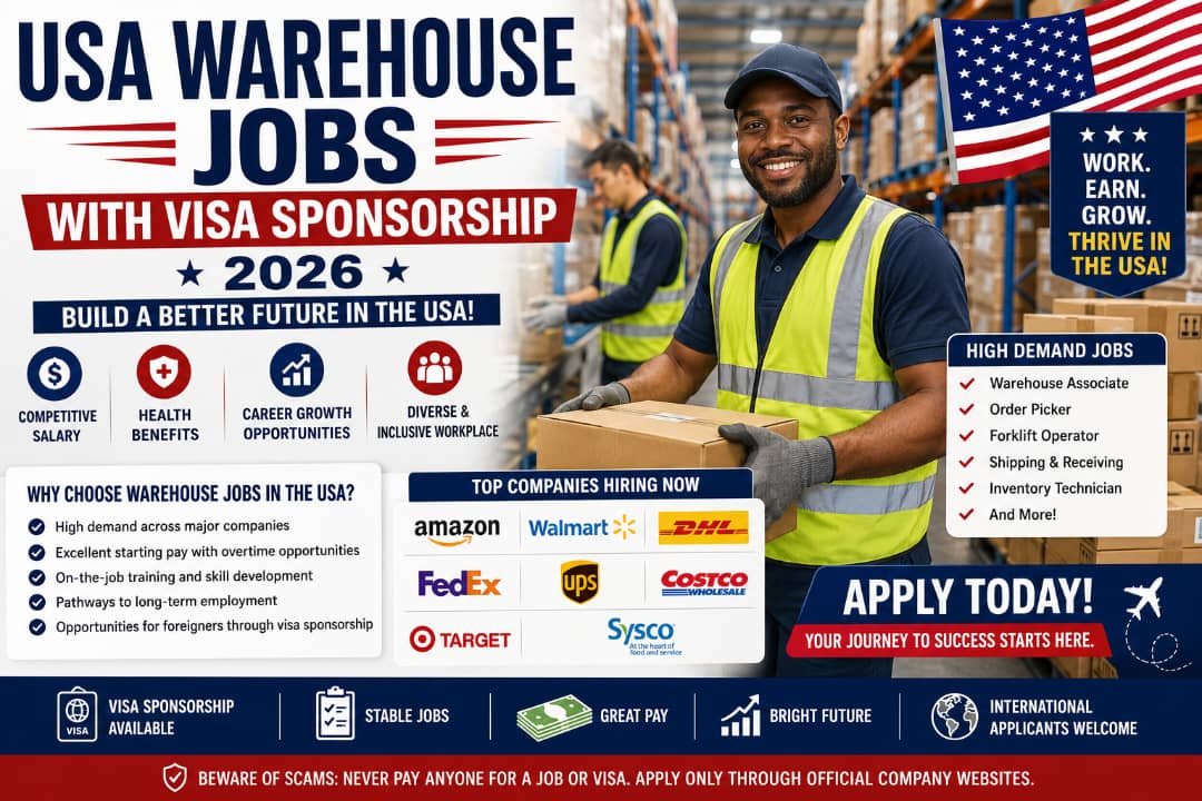USA Warehouse Jobs with Visa Sponsorship 2026: How Foreigners Can Apply